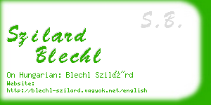 szilard blechl business card